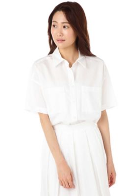 ＜ナチュラル ビューティー/NATURAL BEAUTY＞ リ・フラットテンセルシャツブラウス(0187210701) ホワイト 【三越・伊勢丹/公式】