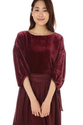 ＜ナチュラル ビューティー/NATURAL BEAUTY＞ ベルベットブラウス(0187210904) ワイン 【三越・伊勢丹/公式】