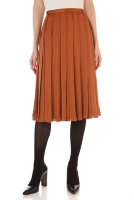 ＜ナチュラル ビューティー/NATURAL BEAUTY＞ サテン広幅スカート (0187220003) ベージュ 【三越・伊勢丹/公式】