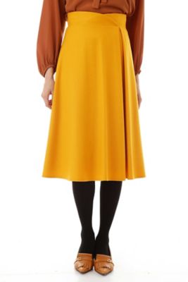 ＜ナチュラル ビューティー/NATURAL BEAUTY＞ サキソニーストレッチスカート (0187220004) イエロー 【三越・伊勢丹/公式】