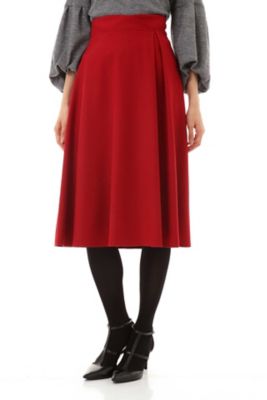 ＜ナチュラル ビューティー/NATURAL BEAUTY＞ サキソニーストレッチスカート (0187220004) レッド 【三越・伊勢丹/公式】