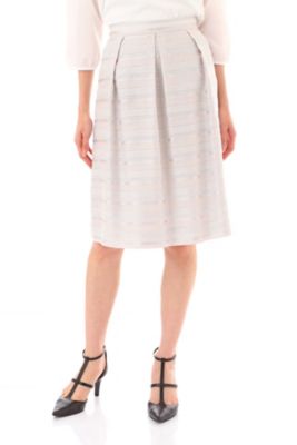 ＜ナチュラル ビューティー/NATURAL BEAUTY＞ ラメタックボーダースカート (0187220806) グレー 【三越・伊勢丹/公式】