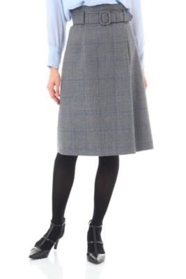 ＜ナチュラル ビューティー/NATURAL BEAUTY＞ [TGC着用]グレンチェックスカート (0187220901) グレー 【三越・伊勢丹/公式】