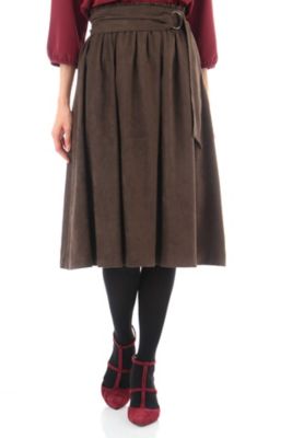 ＜ナチュラル ビューティー/NATURAL BEAUTY＞ エルモザスエードスカート (0187220907) ブラウン 【三越・伊勢丹/公式】