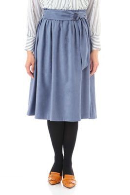 ＜ナチュラル ビューティー/NATURAL BEAUTY＞ エルモザスエードスカート (0187220907) ブルー 【三越・伊勢丹/公式】