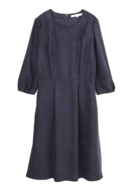 ＜ナチュラル ビューティー/NATURAL BEAUTY＞ エルモザスエードワンピース(0187240907) ネービー 【三越・伊勢丹/公式】