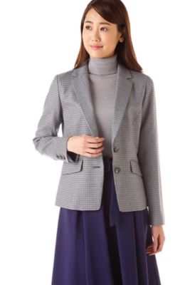 ＜ナチュラル ビューティー/NATURAL BEAUTY＞ ガンクラブチェックジャケット(0187250005) グレー 【三越・伊勢丹/公式】
