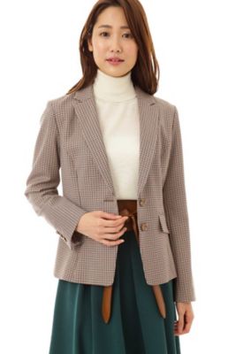 ＜ナチュラル ビューティー/NATURAL BEAUTY＞ ガンクラブチェックジャケット(0187250005) ベージュ 【三越・伊勢丹/公式】