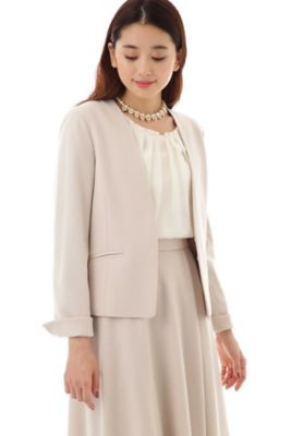 ＜ナチュラル ビューティー/NATURAL BEAUTY＞ シルキースムースノーカラージャケット(0187250007) ベージュ 【三越・伊勢丹/公式】