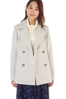 ＜ナチュラル ビューティー/NATURAL BEAUTY＞ MIXウールニットPジャケット(0187251005) ホワイト 【三越・伊勢丹/公式】