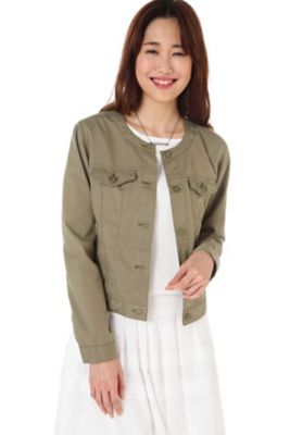 ＜ナチュラル ビューティー/NATURAL BEAUTY＞ [ウォッシャブル]バイオツイルブルゾン(0187255602) カーキー 【三越・伊勢丹/公式】