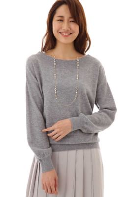 ＜ナチュラル ビューティー/NATURAL BEAUTY＞ CHARMウールカシミヤニット(0187270001) グレー 【三越・伊勢丹/公式】