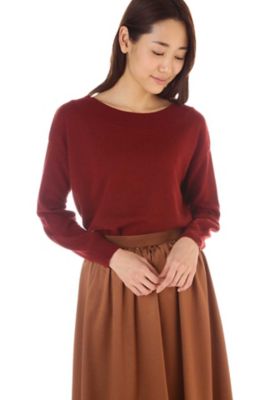 ＜ナチュラル ビューティー/NATURAL BEAUTY＞ CHARMウールカシミヤニット(0187270001) レッド 【三越・伊勢丹/公式】
