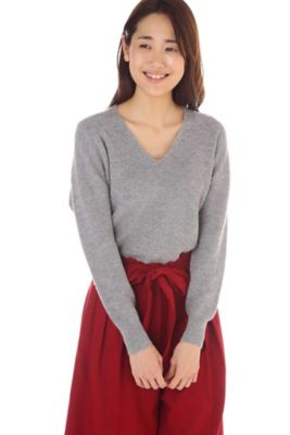 ＜ナチュラル ビューティー/NATURAL BEAUTY＞ CHARMカシミヤウールニット(0187270002) グレー 【三越・伊勢丹/公式】