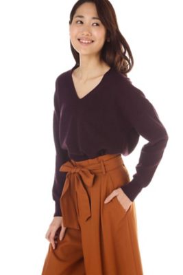 ＜ナチュラル ビューティー/NATURAL BEAUTY＞ CHARMカシミヤウールニット(0187270002) パープル 【三越・伊勢丹/公式】