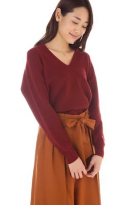＜ナチュラル ビューティー/NATURAL BEAUTY＞ CHARMカシミヤウールニット(0187270002) レッド 【三越・伊勢丹/公式】