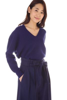 ＜ナチュラル ビューティー/NATURAL BEAUTY＞ CHARMカシミヤウールニット(0187270002) ブルー 【三越・伊勢丹/公式】