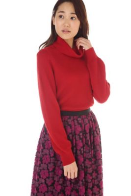 ＜ナチュラル ビューティー/NATURAL BEAUTY＞ パフスリーブ畦ニット(0187270004) レッド 【三越・伊勢丹/公式】