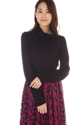 ＜ナチュラル ビューティー/NATURAL BEAUTY＞ パフスリーブ畦ニット(0187270004) ネービー 【三越・伊勢丹/公式】