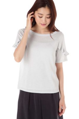 ＜ナチュラル ビューティー/NATURAL BEAUTY＞ スリットスリーブニット(0187270603) ホワイト 【三越・伊勢丹/公式】