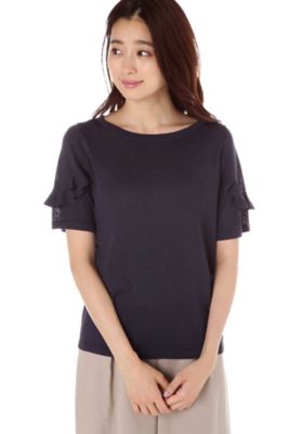 ＜ナチュラル ビューティー/NATURAL BEAUTY＞ スリットスリーブニット(0187270603) パープル 【三越・伊勢丹/公式】