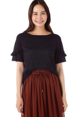 ＜ナチュラル ビューティー/NATURAL BEAUTY＞ スリットスリーブニット(0187270603) ネービー 【三越・伊勢丹/公式】