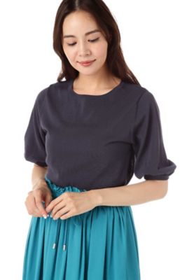 ＜ナチュラル ビューティー/NATURAL BEAUTY＞ 半袖パフスリーブニット (0187270604) パープル 【三越・伊勢丹/公式】