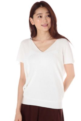 ＜ナチュラル ビューティー/NATURAL BEAUTY＞ ドライコットン畦ニット(0187270704) ホワイト 【三越・伊勢丹/公式】