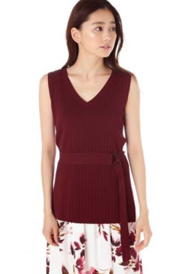 ＜ナチュラル ビューティー/NATURAL BEAUTY＞ [WEB限定商品]コットンレーヨンハイゲージニット(0187270705) ワイン 【三越・伊勢丹/公式】
