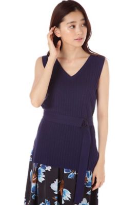 ＜ナチュラル ビューティー/NATURAL BEAUTY＞ [WEB限定商品]コットンレーヨンハイゲージニット(0187270705) ネービー 【三越・伊勢丹/公式】