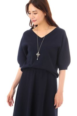 ＜ナチュラル ビューティー/NATURAL BEAUTY＞ フルニードルプルオーバー(0187270804) ネービー 【三越・伊勢丹/公式】