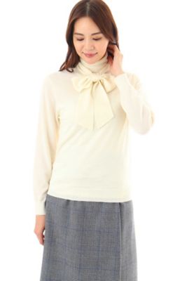 ＜ナチュラル ビューティー/NATURAL BEAUTY＞ [TGC着用]クローチェタートルニット(0187270900) ホワイト 【三越・伊勢丹/公式】