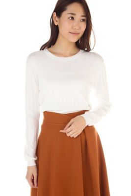 ＜ナチュラル ビューティー/NATURAL BEAUTY＞ BALBOAクルーネックニット(0187270902) ホワイト 【三越・伊勢丹/公式】