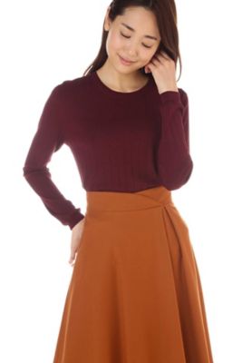 ＜ナチュラル ビューティー/NATURAL BEAUTY＞ BALBOAクルーネックニット(0187270902) ワイン 【三越・伊勢丹/公式】