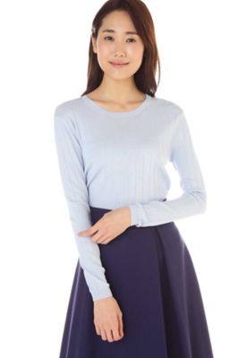 ＜ナチュラル ビューティー/NATURAL BEAUTY＞ BALBOAクルーネックニット(0187270902) ブルー 【三越・伊勢丹/公式】