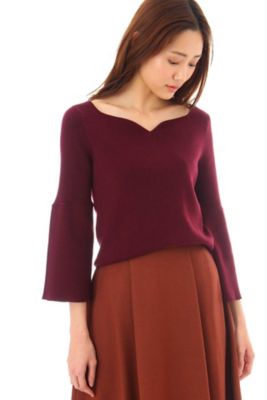 ＜ナチュラル ビューティー/NATURAL BEAUTY＞ フレアスリーブプルオーバー(0187270904) ワイン 【三越・伊勢丹/公式】