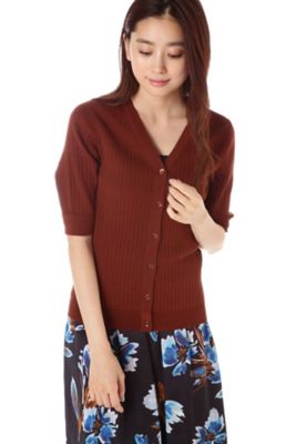 ＜ナチュラル ビューティー/NATURAL BEAUTY＞ ワイドリブカーディガン(0187275600) ブラウン 【三越・伊勢丹/公式】