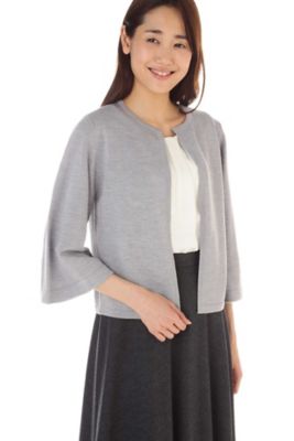 ＜ナチュラル ビューティー/NATURAL BEAUTY＞ フレアスリーブカーディガン(0187275901) グレー 【三越・伊勢丹/公式】