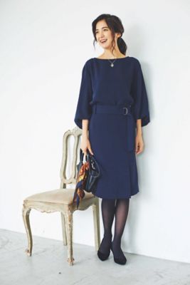 ＜BOSCH＞ [WEB限定]Wクロスタイトスカート(0217220952) ネービー 【三越・伊勢丹/公式】