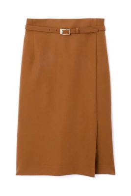＜PINKY & DIANNE＞ ダブルサテンスリムベルト付きスカート(0317220835) ベージュ 【三越・伊勢丹/公式】