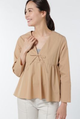 【SALE（三越）】＜HUMAN WOMAN＞ タイプライタークロスブラウス(0777110202) ベージュ 【三越・伊勢丹/公式】