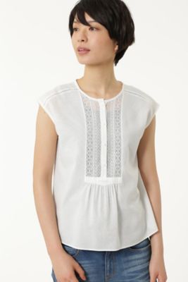 【SALE（三越）】＜HUMAN WOMAN＞ レースブラウス(0777110406) ホワイト 【三越・伊勢丹/公式】