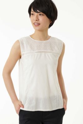 【SALE（三越）】＜HUMAN WOMAN＞ カットワーク刺繍ブラウス(0777110408) ホワイト 【三越・伊勢丹/公式】