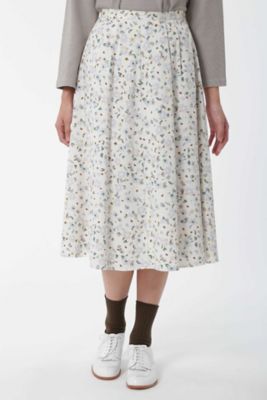 【SALE（三越）】＜HUMAN WOMAN＞ フラワープリントスカート(0777120101) ホワイト 【三越・伊勢丹/公式】
