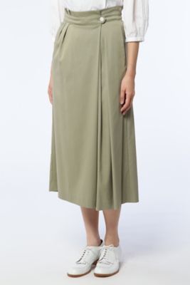 【SALE（三越）】＜HUMAN WOMAN＞ テンセルナイロンツイルスカート (0777120405) カーキー 【三越・伊勢丹/公式】