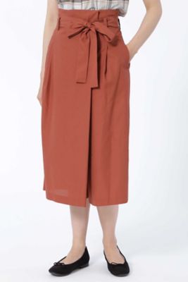 【SALE（三越）】＜HUMAN WOMAN＞ ハイツイストコットン スカート (0777120600) ワイン 【三越・伊勢丹/公式】
