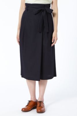 【SALE（三越）】＜HUMAN WOMAN＞ ハイツイストコットン スカート (0777120600) ネービー 【三越・伊勢丹/公式】