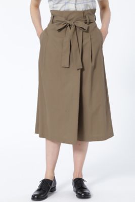 【SALE（三越）】＜HUMAN WOMAN＞ ハイツイストコットン スカート (0777120600) カーキー 【三越・伊勢丹/公式】