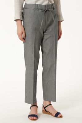 【SALE（三越）】＜HUMAN WOMAN＞ C/麻シャンブレーツイルパンツ(0777130503) グレー 【三越・伊勢丹/公式】