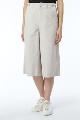 【SALE（三越）】＜HUMAN WOMAN＞ 綿麻ハイカウントウェザーパンツ(0777130507) ベージュ 【三越・伊勢丹/公式】
